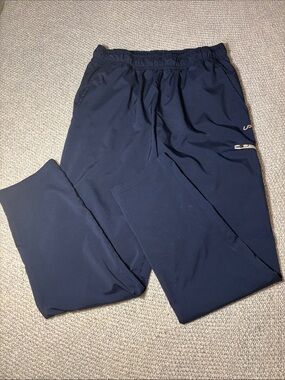 Men's Navy Athletic Qwick Dry Windbreaker Track Pants